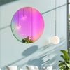 Unique Round Wall Mirror Iridescent Accent Mirror Dreamland Rainbow Mirror Girls