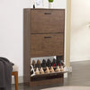 3 Drawer Shoe Cabinet Storage Cupboard Unit Shoe Rack Wooden Stand Organiser