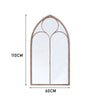Large Window Garden Mirror Metal Frame Indoor Outdoor Wall Mounted Floral Decor