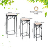 Metal Plant Stand Set of 3 Painted Flowerpot Mosaic Display Rack Pot Holder