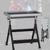 Folding Welding Table Adjustable Height Tilt Slots Shelves Steel Workbench