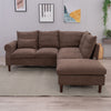 L-Shaped Corner Sofa, Sectional Couch with Built-in USB Port Chaise