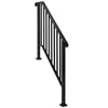 1-4 Steps Iron Handrail Stair Railing Hand Rail Kit Fit Outdoor Garden Steps UK