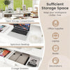 Writing Computer Desk with Hutch 120 CM Wooden Study Workstation White