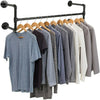 Heavy Duty Wall Mounted Clothes Rail Shelf Garment Hanging Wardrobe Display Rack