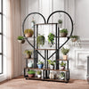 2pcs Plant Stand Rolling Heart Shaped Storage Display Shelf Flower Pots Holder