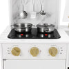 Kids Wooden Playset Deluxe Pretend Kitchens Cooking Toy Set Light Large