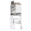 Over-the-Toilet Storage Cabinet Standing Toilet Rack w/ Sliding Door