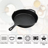 Toque Non Stick Frying Pan Cast Iron Steak Skillet Round BBQ Grill Cookware 30cm