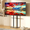 Solid TV Floor Stand Modern Art Style Oval Marble Shelf TV Mount 40-75” Flat LCD