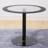 Nordic Round Restaurant Dining Table Metal Base Modern Office Conference Glass