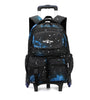 Boys Rolling Backpack Durable Wheeled Bag for Primary Students