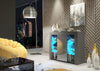 Modern Sideboard Display Cabinet I TV Stand I High Gloss Doors I Free LED Lights