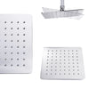 Concealed Thermostatic Shower Mixer Square Chrome Bathroom Twin Head Valve Set