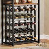 Industrial Rack Freestanding with glass holder and storage for Cellar