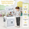 Double-sided Pretend Kid’s Kitchen Playset 2-in-1 Wooden Cooking Role-Play Toy