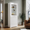 LED Living Room Set High Gloss TV Stand Display Cabinet White Cupboard Storage