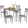 5-Piece Dining Table Set Modern Kitchen Room Table and Chairs Set w/Metal Frame