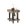 2 x Contemporary Coffee Side Table with Metal Legs & Detailing 400mm W