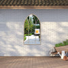 Indoor/Outdoor Window Wall Garden Arch Mirror Any Weather Ornament Wooden Frame
