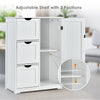 Storage Cabinet Bathroom Floor Cabinet Freestanding Storage Cupboard w/ 3 Drawer
