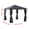 Party Marquee Garden Gazebo With Curtain W/Ground Stake Sturdy Furniture
