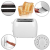 2 Slice Bread Toaster 6 Levels Timing Control Crumb Tray 650W Extra Wide NEW UK