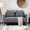 Double Seat Sofa Compact Loveseat Couch 2 Seater Armrest Linen Upholstered Chair