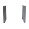 2pcs Grey Industrial Metal Table Legs 71cm Square Frame with Screws & Foot Pads