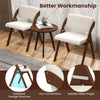 Set of 2 Dining Chairs Folding Kitchen Chair with Padded Seat & Backrest