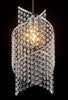 K9 Crystal Long Beaded Spiral Frame Light Fitting Pendant Shade - Chrome