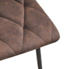 Set of 2 Faux Leather/Suede Dining Chairs Metal Legs Reception Restaurant Chair