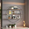 Industrial Round Wall Shelf Floating Shelves Hanging Rack Living Room Dec