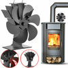 6 Blade Heat Powered Stove Top Fan For Wood Burner Log Burning Fire Eco Friendly