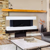 50" Fireplace Wall Mounted LED Flame White Mantel Electric Fire Heater w/ Remote