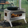 Portable Stainless Steel Wood Burning Stove Camping Bell Tent Heating Stove Yard