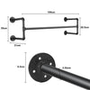 50KG Load Industrial Pipe Clothing Rack WallMounted Retro Retail Garment Display