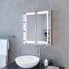 LED Illuminated Bathroom Mirror Cabinet with Sensor Lights Wall Mounted 600x700