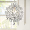 Silver Modern Pendant Chandelier Crystal Raindrop Lighting Ceiling Light Fixture