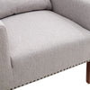 Upholstered Fabric High Wing Back Armchair Accent Chair Lounge Stud Sofa Seat