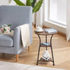 Round Side Table 3-Tier Coffee End Table Nightstand Small Shelf Rack Living Room