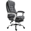 Office Chair Computer Swivel Task Recliner for Home w/ Footrest, Arm, Grey