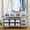 12PCS Shoe Storage Box Stackable Boxes Multipurpose Pack Sneaker Containers Bins