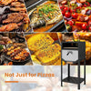 12�� Outdoor Pizza Oven Freestanding Wood-Fired Pizza Stove-Black