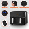 Digital Air Fryer Double Baskets 1700W Power Oven LCD Non-stick Oil Free 4.5L*2