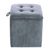 Cube Ottoman Stool Sofa Side Footstool Kids Toys Storage Box Chair Padded Seat