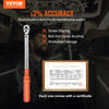 VEVOR Torque Wrench Adjustable Torque Wrench 3/8" Drive 10-80ft.lb/14-110n.m