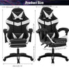 Massage Gaming Chair Leather Racing Office Executive Recliner with Leg Rest Home