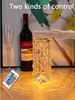 Modern Crystal LED Rose Table Lamp - Colorful Touch & Remote Night Light for Bed
