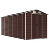 Lechnical Garden Shed Brown 191x470x198 Galvanised Steel,Garden Storage A6S5